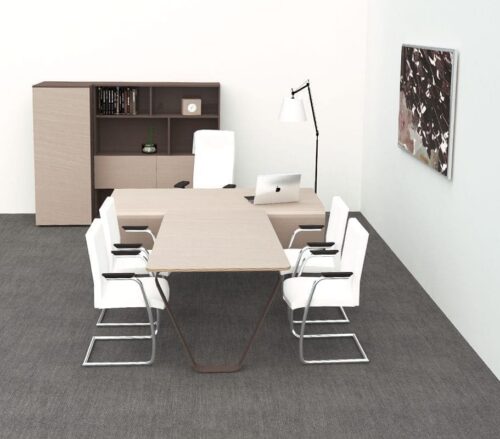 Vadovo Baldai ALFA Stalas Ir Kedes 2 Vadovo baldų serija ALFA