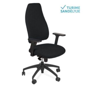 Ergonominė darbuotojo kėdė COMO black plastic