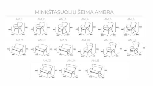Minkštasuolių šeima AMBRA