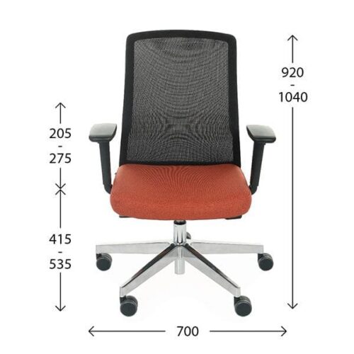 Ergonominė darbuotojo kėdė COCO BS chrome