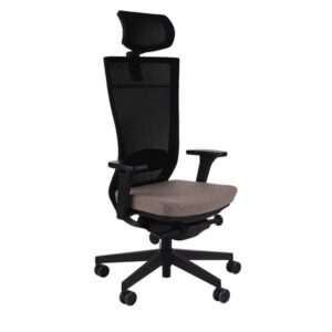 Darbuotojo kėdė MARTI BS HD black 30% nuolaida su rusvu audiniu