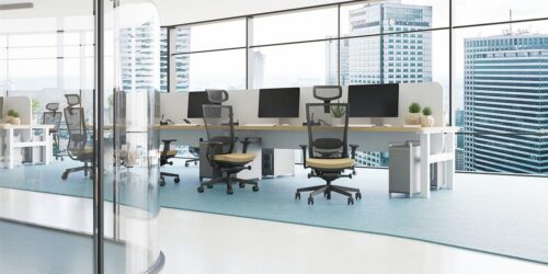 Ergonominė darbuotojo kėdė MARTI BS HD black