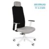 Ergonominė darbuotojo kėdė MIKE W white