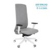 Ergonominė vadovo kėdė SMART W white
