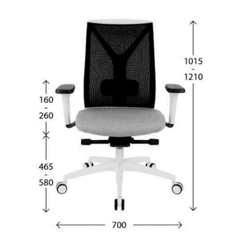 darbuotojo kėde_ Valio_ MATMENYS Ergonominė darbuotojo kėdė VALIO BS black