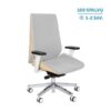 Ergonominė vadovo kėdė MOON WOOD W chrome