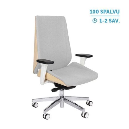 Ergonominė vadovo kėdė MOON WOOD W chrome