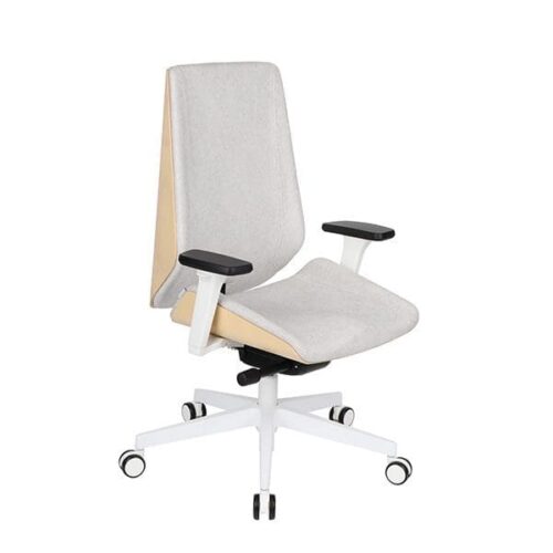 Ergonominė vadovo kėdė MOON WOOD W white