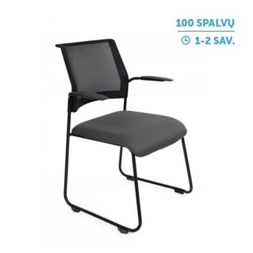 Lankytojų ir posėdžių kėdė REDE black arm