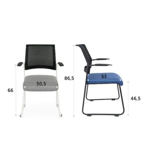 Lankytojų ir posėdžių kėdė REDE black