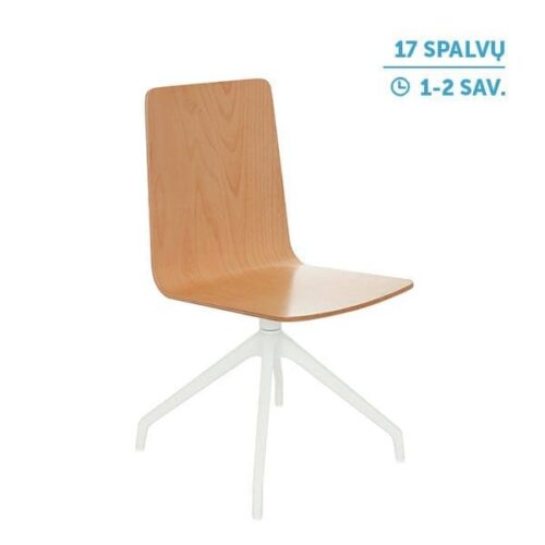 Valgomojo kėdė Skin Wood Cross white