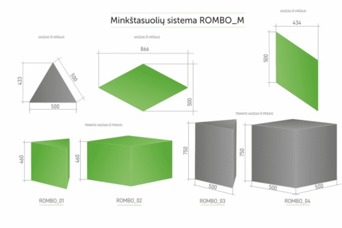 Modulinė minkštasuolių sistema ROMBO