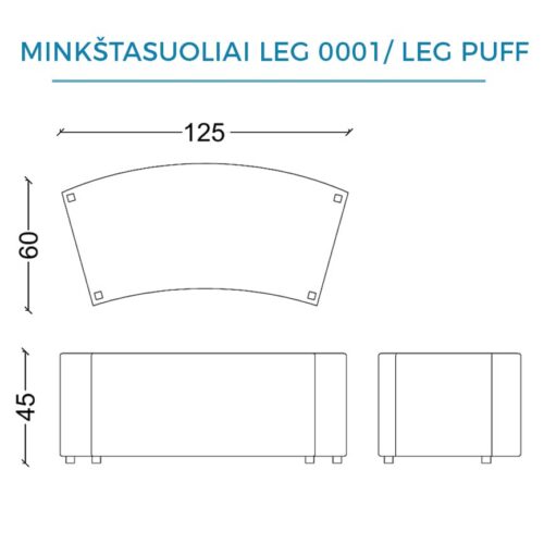 Moduliniai minkštasuoliai LEG