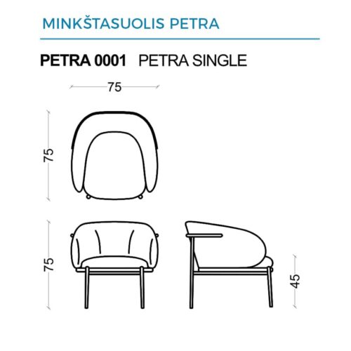 Minkštasuoliai PETRA