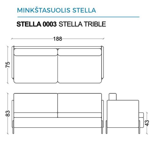 Minkštasuoliai STELLA