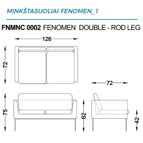 Minkštasuoliai FENOMEN METAL