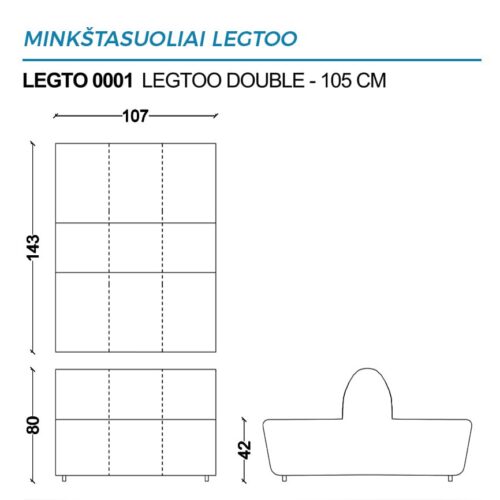 Minkštasuoliai LEGTOO