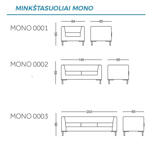 Minkštasuoliai MONO