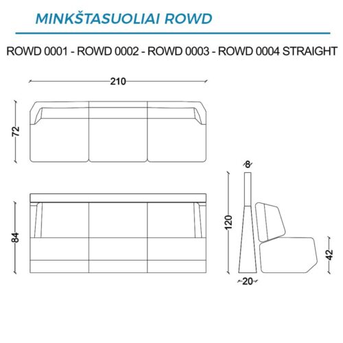 Moduliniai minkštasuoliai ROWD