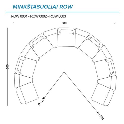 Moduliniai minkštasuoliai ROW