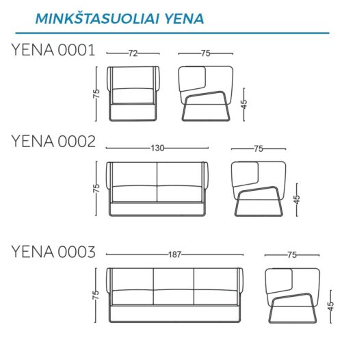 Minkštasuoliai YENA