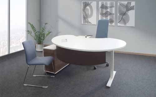 Ergonominė reguliuojamo aukščio vadovo baldų serija ROUND FOREST-R