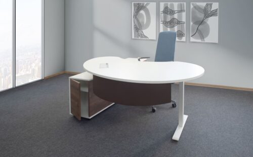 Ergonominė reguliuojamo aukščio vadovo baldų serija ROUND FOREST-R