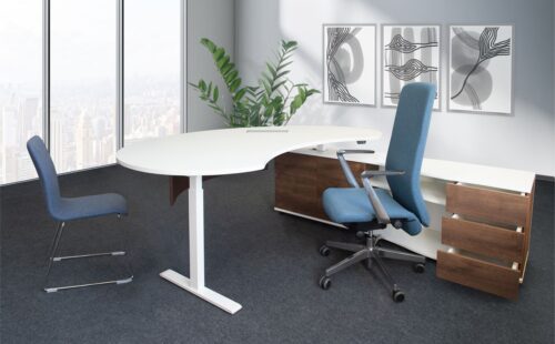 Ergonominė reguliuojamo aukščio vadovo baldų serija ROUND FOREST-R