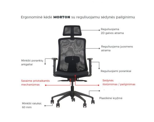 Ergonominė biuro kėdė MORTON